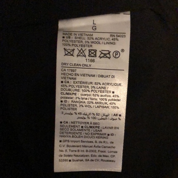 Old Navy fall/winter black 3/4 coat with funnel neck and covered zipper - Picture 12 of 16